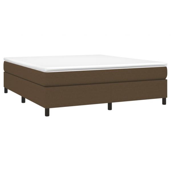 Boxspringbett mit Matratze Dunkelbraun 160x200 cm Stoff