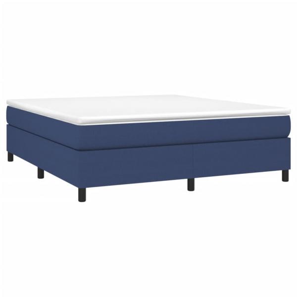 Boxspringbett mit Matratze Blau 160x200 cm Stoff