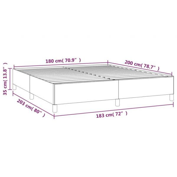 Boxspringbett mit Matratze Blau 180x200 cm Stoff