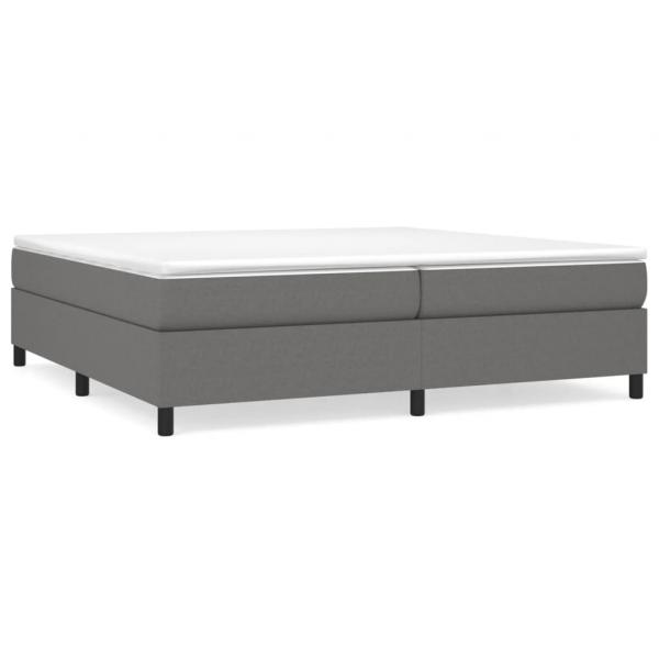 Boxspringbett mit Matratze Dunkelgrau 200x200 cm Stoff