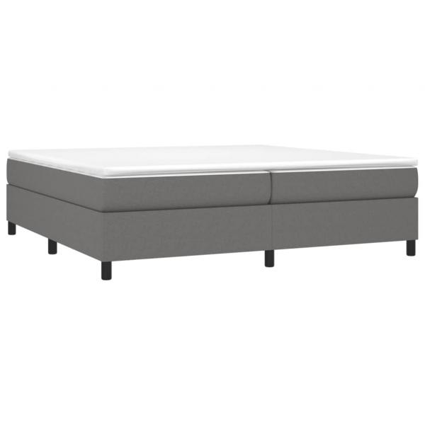 Boxspringbett mit Matratze Dunkelgrau 200x200 cm Stoff