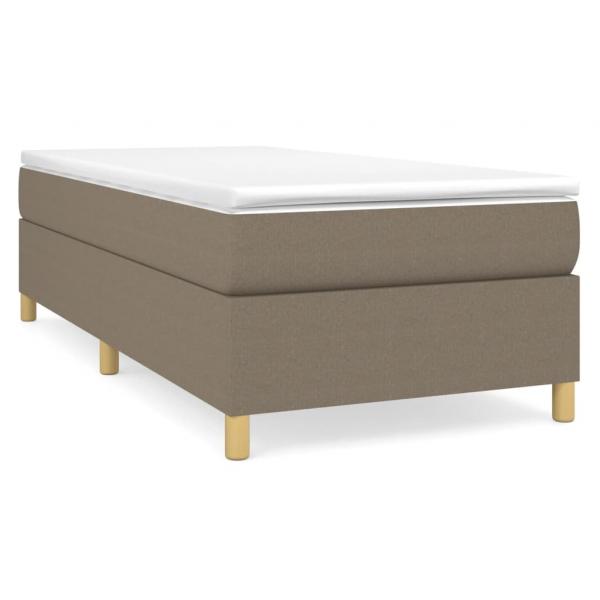 Boxspringbett mit Matratze Taupe 80x200 cm Stoff