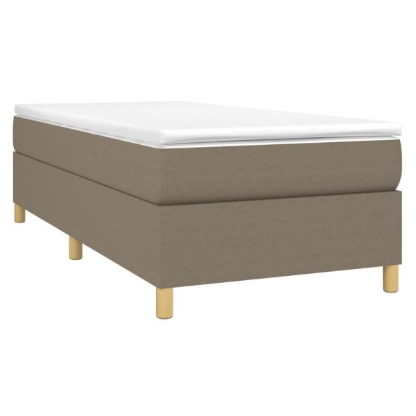 Boxspringbett mit Matratze Taupe 80x200 cm Stoff