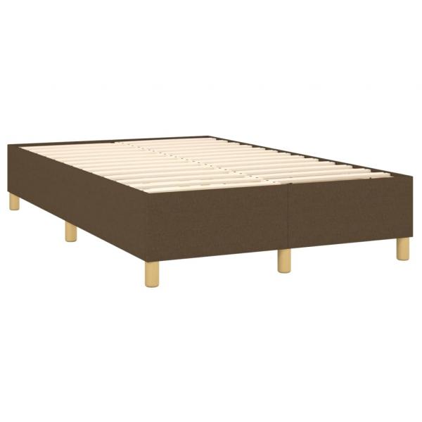 Boxspringbett mit Matratze Dunkelbraun 120x200 cm Stoff