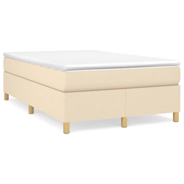 Boxspringbett mit Matratze Creme 120x200 cm Stoff