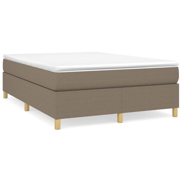 Boxspringbett mit Matratze Taupe 140x200 cm Stoff