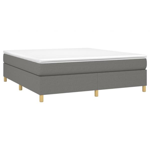 Boxspringbett mit Matratze Dunkelgrau 160x200 cm Stoff