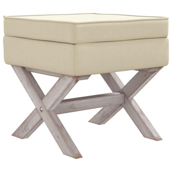 Hocker mit Stauraum 45x45x49 cm Leinen