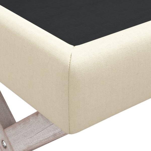 Hocker mit Stauraum 45x45x49 cm Leinen