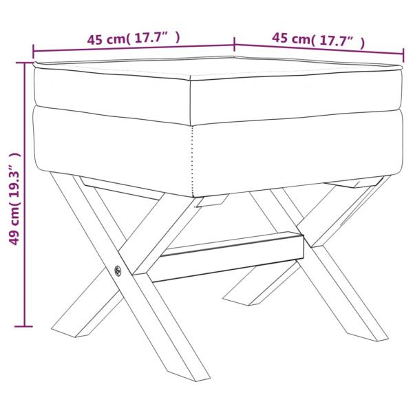 Hocker mit Stauraum 45x45x49 cm Leinen