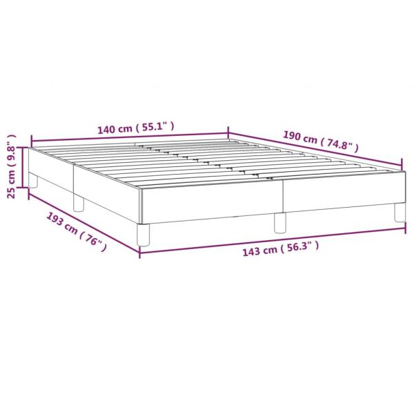 Bettgestell Schwarz 140x190 cm Kunstleder