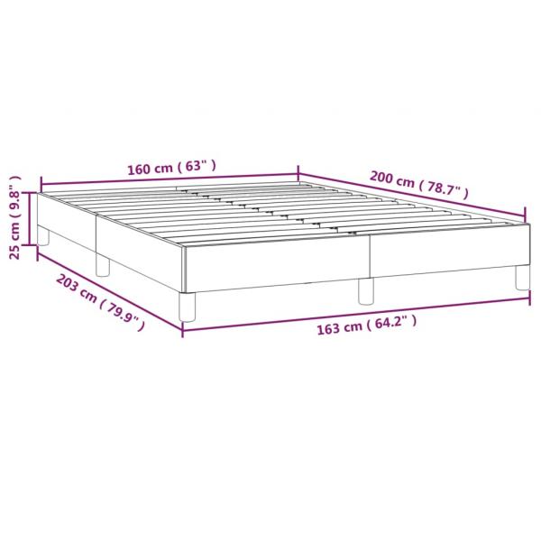 Bettgestell Cappuccino-Braun 160x200 cm Kunstleder