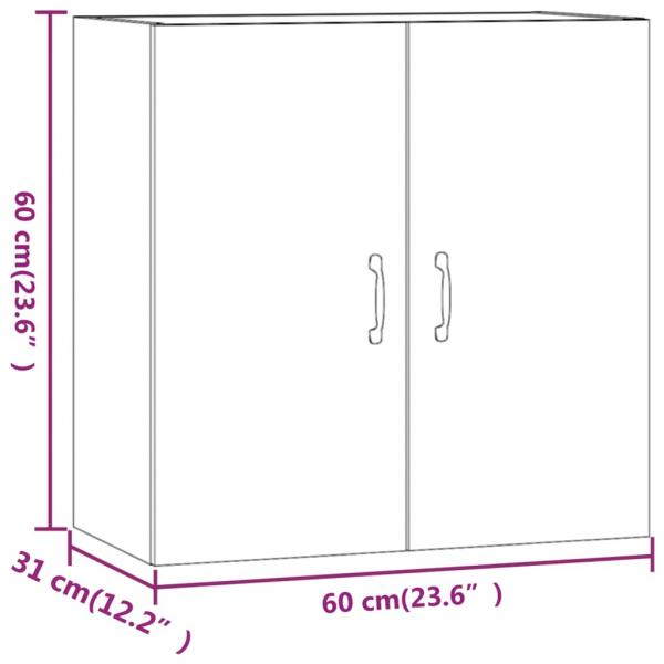 Wandschrank Hochglanz-Weiß 60x31x60 cm Holzwerkstoff