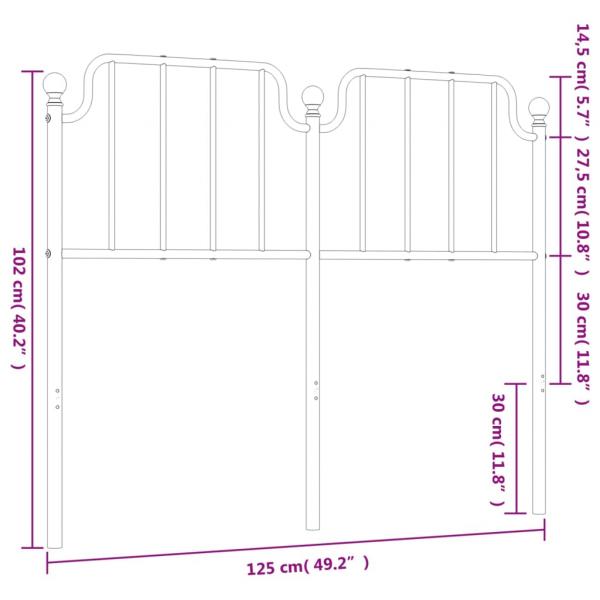 Kopfteil Metall Weiß 120 cm