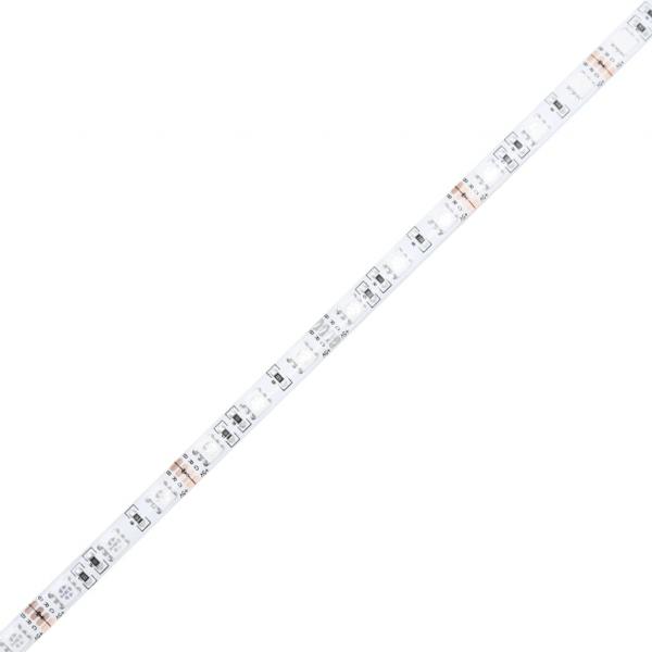 7-tlg. Wohnwand mit LED-Beleuchtung Braun Eichen-Optik