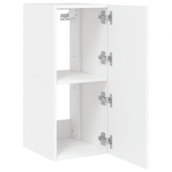 TV-Wandschrank mit LED-Leuchten Weiß 30,5x35x70 cm