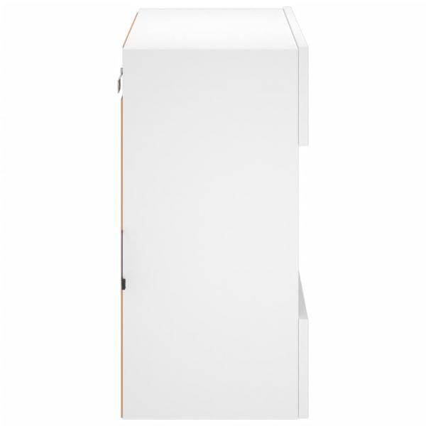 TV-Wandschrank mit LED-Leuchten Weiß 58,5x30x60,5 cm