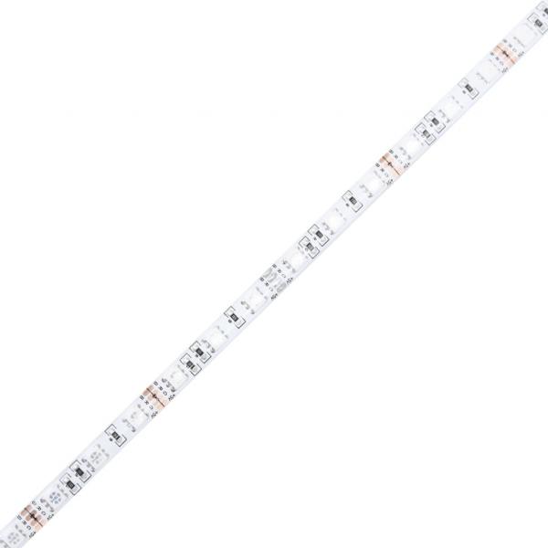 7-tlg. Wohnwand mit LED-Beleuchtung Schwarz Holzwerkstoff