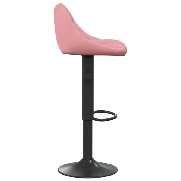 Barhocker 2 Stk. Rosa Samt