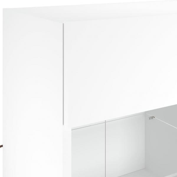 TV-Wandschrank mit LED-Leuchten Weiß 78,5x30x60,5 cm