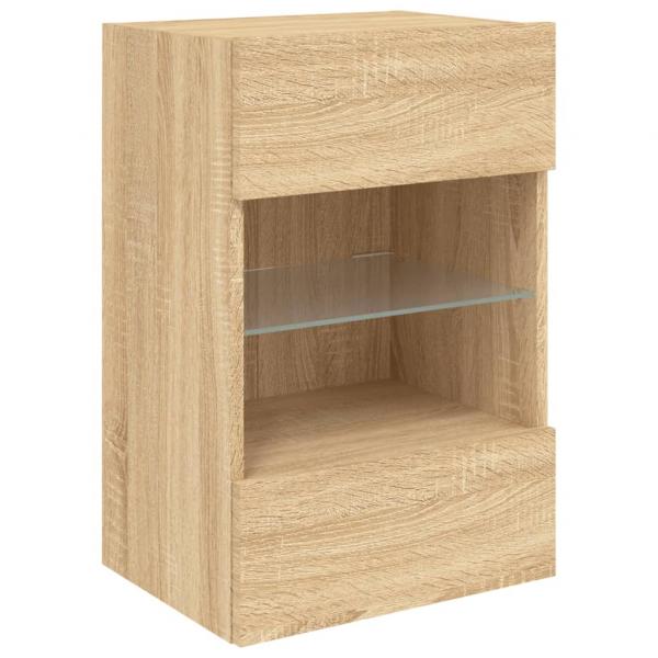 TV-Wandschrank mit LED-Leuchten Sonoma-Eiche 40x30x60,5 cm