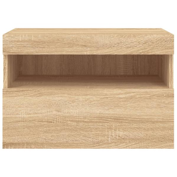 TV-Wandschrank mit LED-Leuchten Sonoma-Eiche 60x30x40 cm