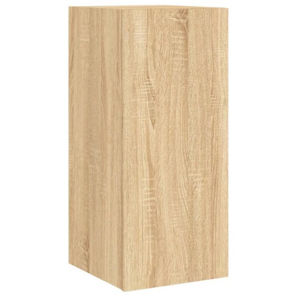 TV-Wandschrank mit LED-Leuchten Sonoma-Eiche 30,5x35x70 cm