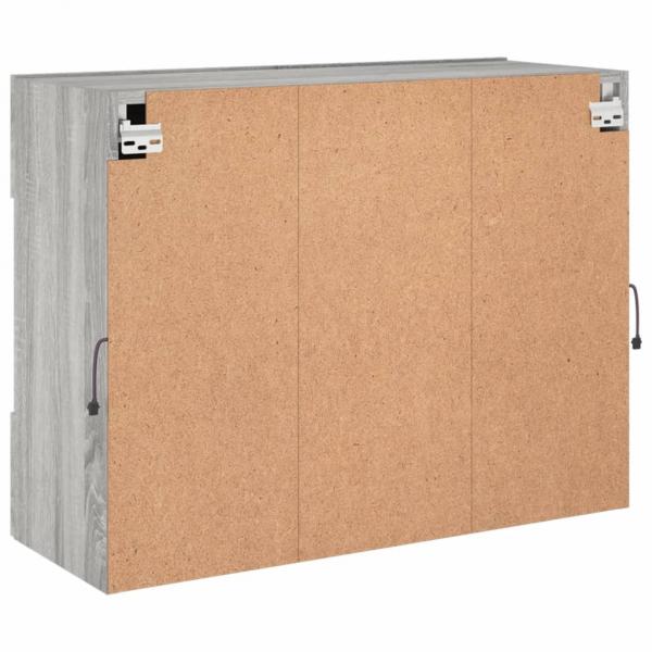 TV-Wandschrank mit LED-Leuchten Grau Sonoma 78,5x30x60,5 cm