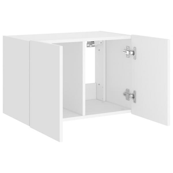 TV-Wandschrank mit LED-Leuchten Weiß 60x35x41 cm