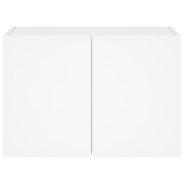 TV-Wandschrank mit LED-Leuchten Weiß 60x35x41 cm