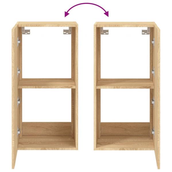 TV-Wandschrank mit LED-Leuchten Sonoma-Eiche 40,5x35x80 cm