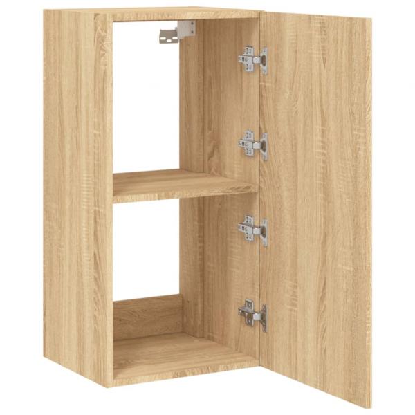 TV-Wandschrank mit LED-Leuchten Sonoma-Eiche 40,5x35x80 cm