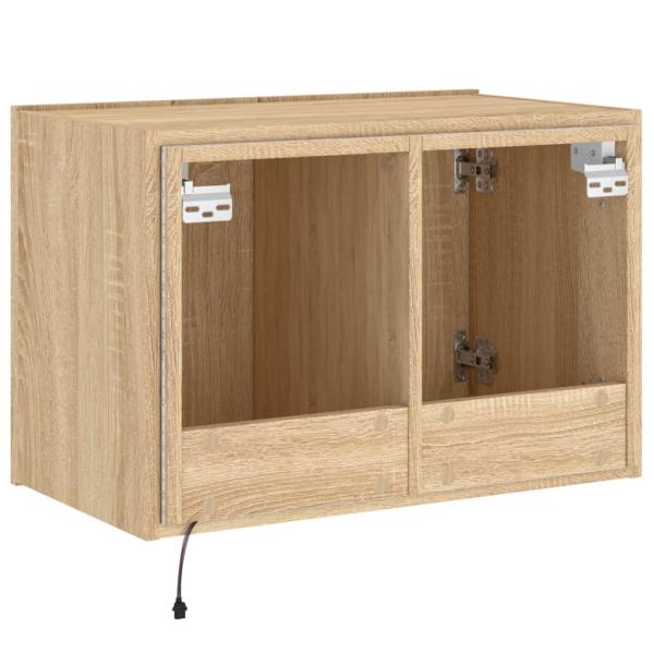 TV-Wandschrank mit LED-Leuchten Sonoma-Eiche 60x35x41 cm