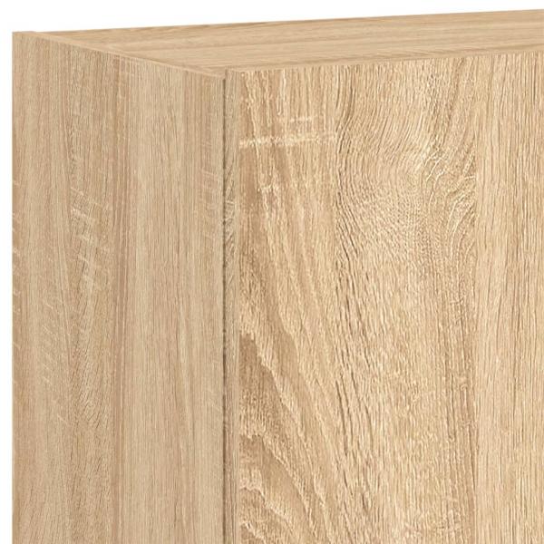 TV-Wandschrank mit LED-Leuchten Sonoma-Eiche 60x35x41 cm