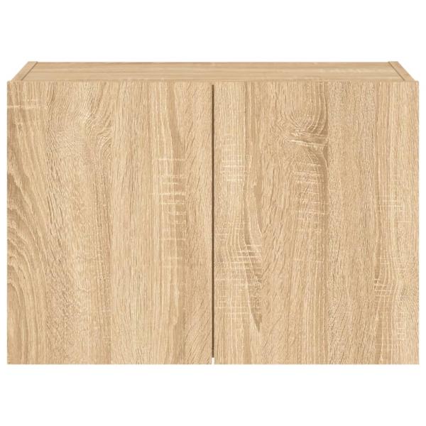 TV-Wandschrank mit LED-Leuchten Sonoma-Eiche 60x35x41 cm