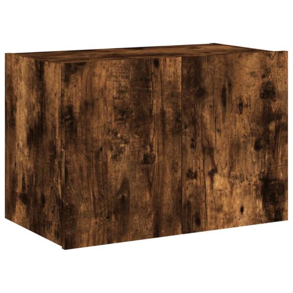 TV-Wandschrank mit LED-Leuchten Räuchereiche 60x35x41 cm