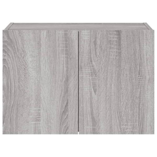 TV-Wandschrank mit LED-Leuchten Grau Sonoma 60x35x41 cm