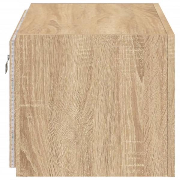 TV-Wandschrank mit LED-Leuchten Sonoma-Eiche 60x35x31 cm