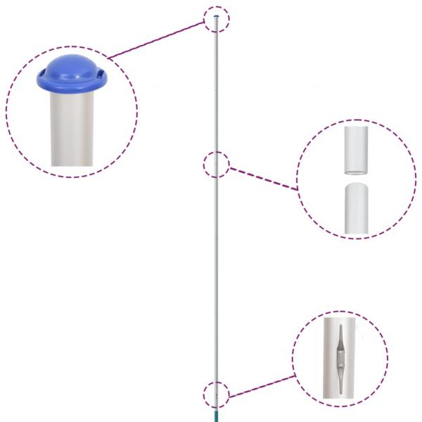 Europaflagge mit Mast 6,23 m Aluminium