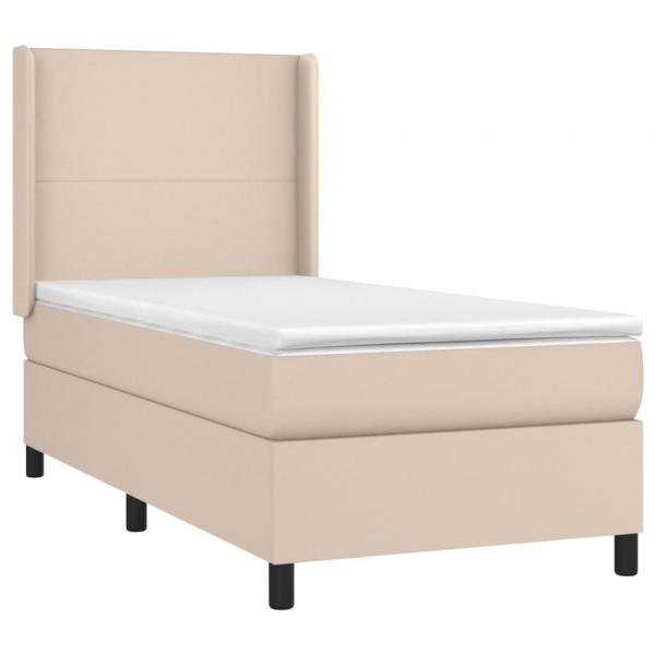 Boxspringbett mit Matratze & LED Cappuccino-Braun 80x200cm