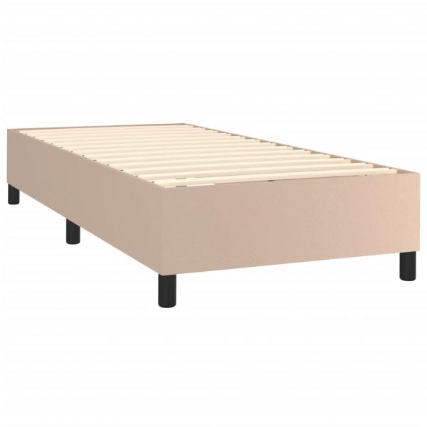 Boxspringbett mit Matratze & LED Cappuccino-Braun 80x200cm