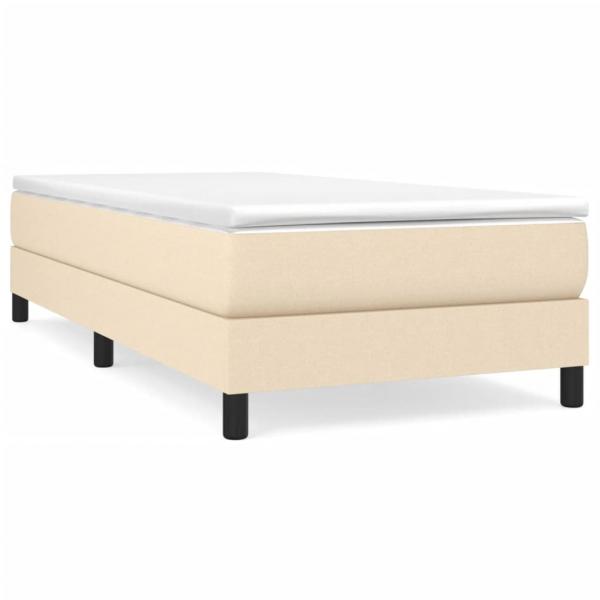 Boxspringbett mit Matratze Creme 80x200 cm Stoff