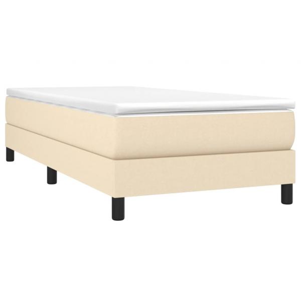 Boxspringbett mit Matratze Creme 80x200 cm Stoff