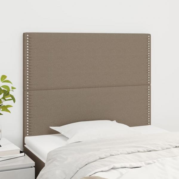 ARDEBO.de - Kopfteile 2 Stk. Taupe 90x5x78/88 cm Stoff