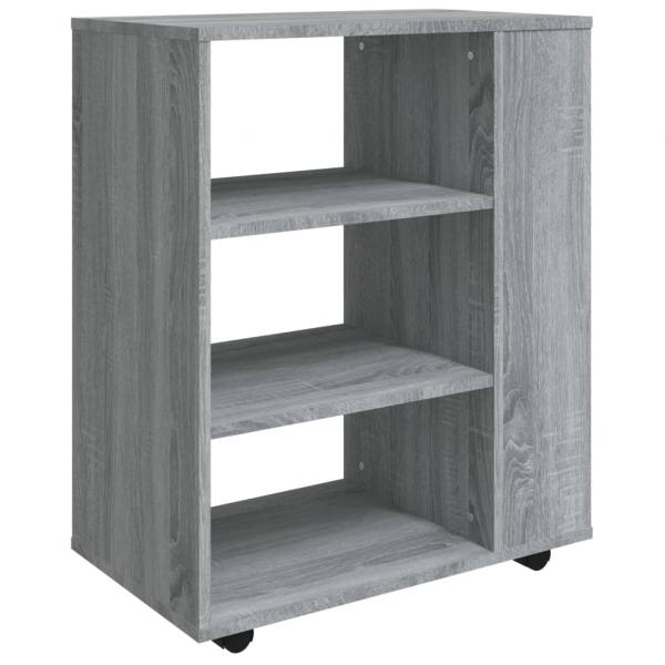 Rollschrank Grau Sonoma 60x35x75 cm Holzwerkstoff