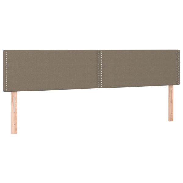 LED Kopfteil Taupe 180x5x78/88 cm Stoff 