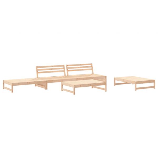 5-tlg. Garten-Lounge-Set Massivholz Kiefer