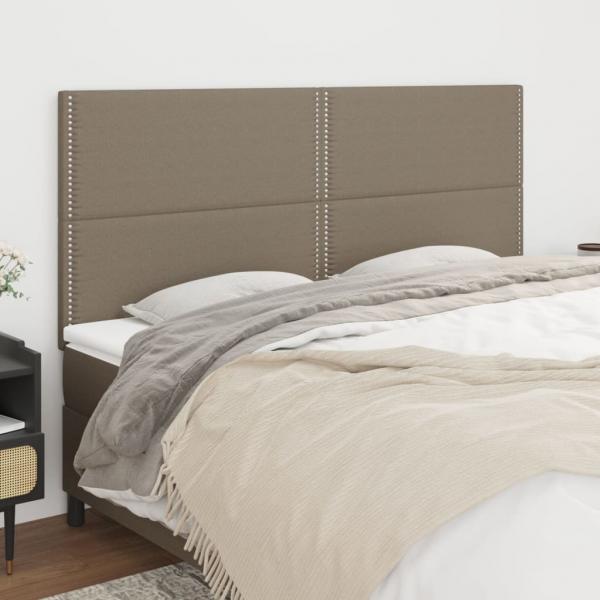 ARDEBO.de - Kopfteile 4 Stk. Taupe 100x5x78/88 cm Stoff