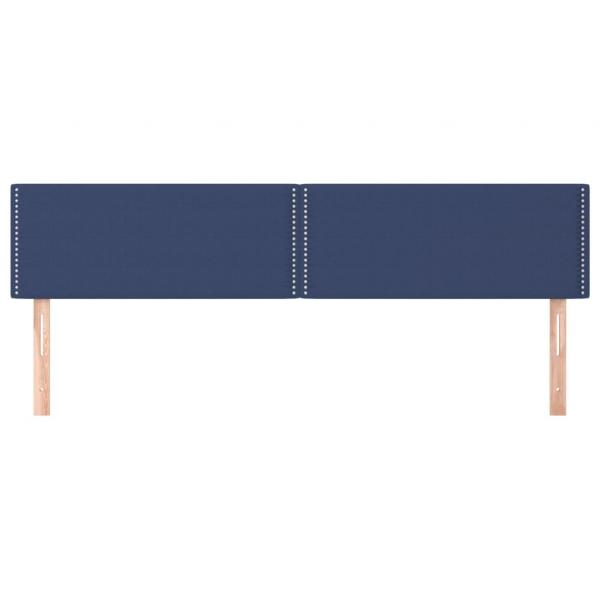 Kopfteile 2 Stk. Blau 90x5x78/88 cm Stoff