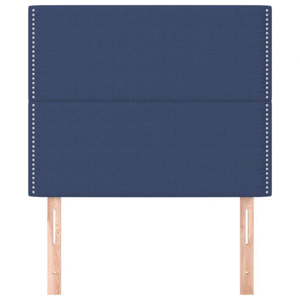 Kopfteile 2 Stk. Blau 90x5x78/88 cm Stoff